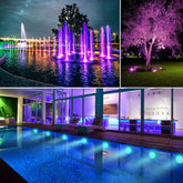 Submersible RGB LED Pool Lights with 16 Colors and Suction Cups